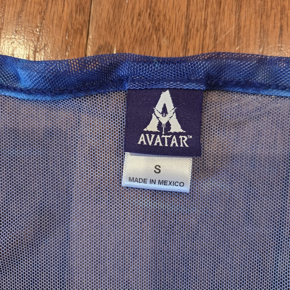 Avatar Blue Mesh Fit-and-Flare Dress - Picture 3 of 4